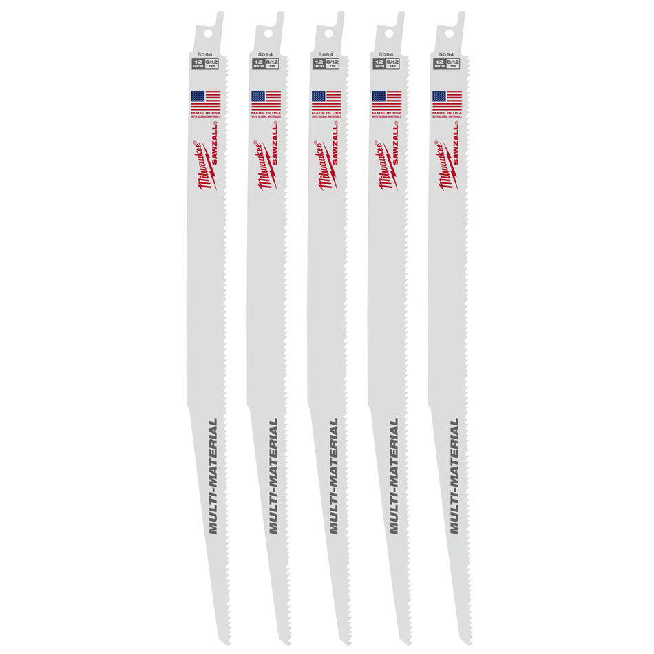 Milwaukee 48-01-6094, 12 " 8/12 SAWZALL Blades (50/pkg)