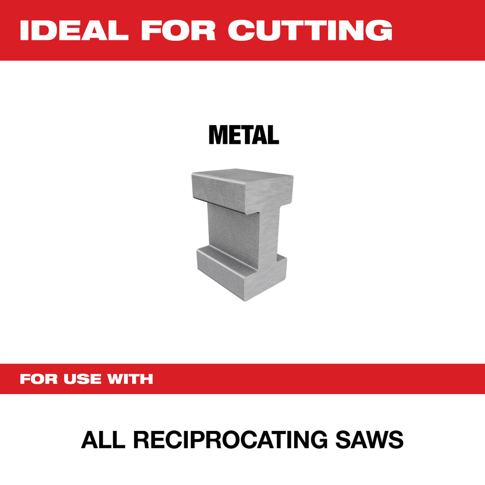 Milwaukee 48-00-5162, 3-5/8" 14 TPI SUPER SAWZALL Blade (5/pkg)