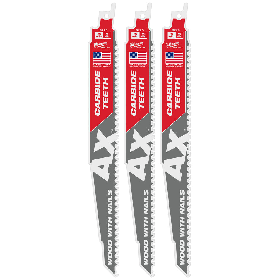 Milwaukee 48-00-5226, THE AX with Carbide Teeth 5T 9L (sold/ea)