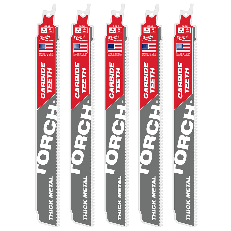 Milwaukee 48-00-5502, The TORCH with Carbide Teeth 7T 9L (5/pkg)
