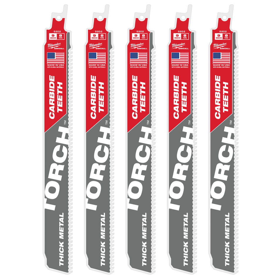 Milwaukee 48-00-5502, The TORCH with Carbide Teeth 7T 9L (5/pkg)