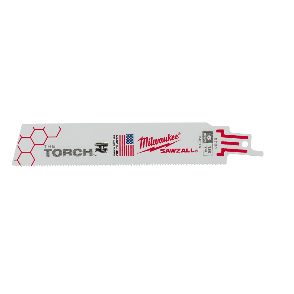 Milwaukee 48-00-8784, 6" 18 TPI The Torch SAWZALL Blades (25/pkg)