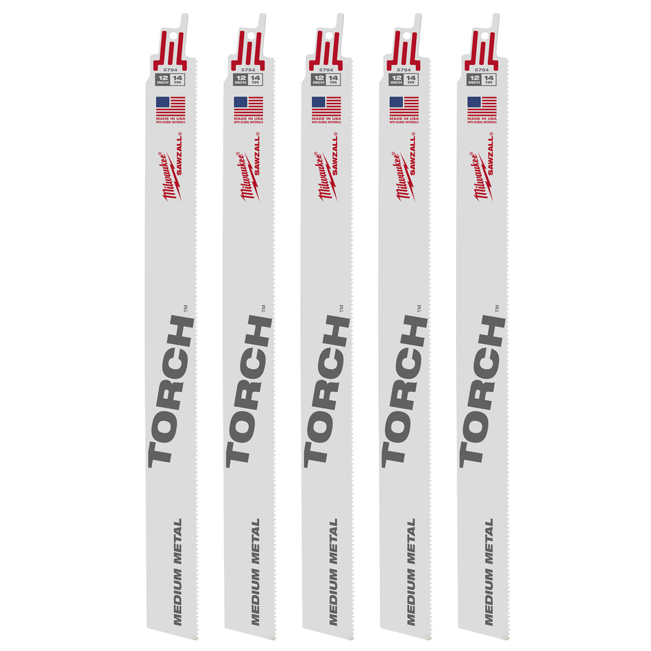 Milwaukee 48-01-2794, 12" 14 TPI The Torch SAWZALL Blades (25/pkg)