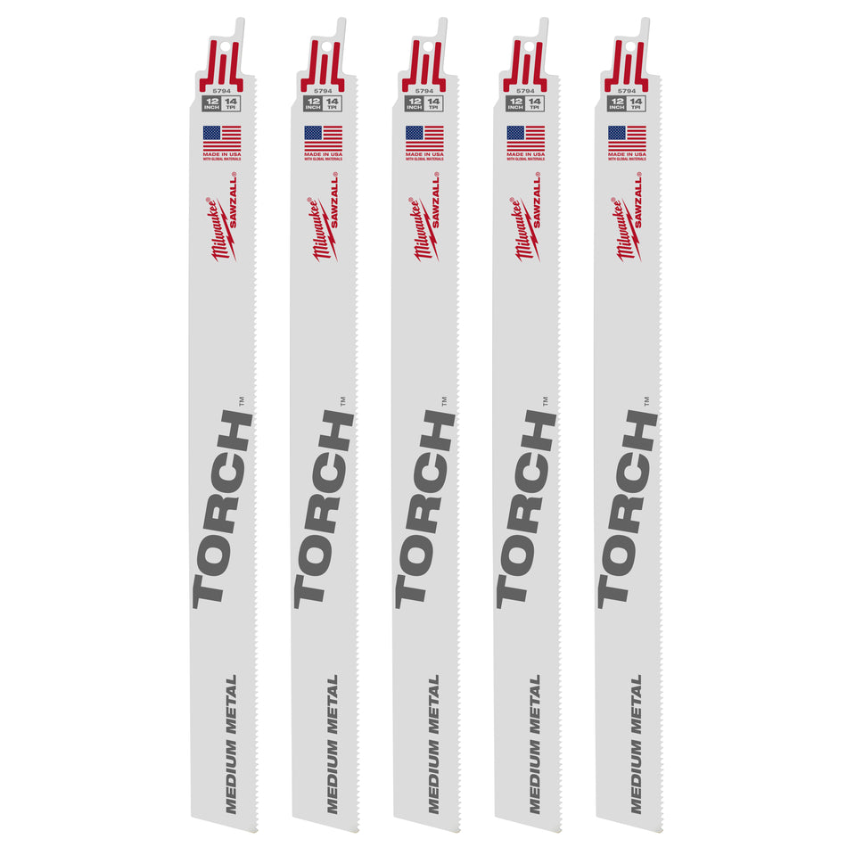 Milwaukee 48-01-2794, 12" 14 TPI The Torch SAWZALL Blades (25/pkg)