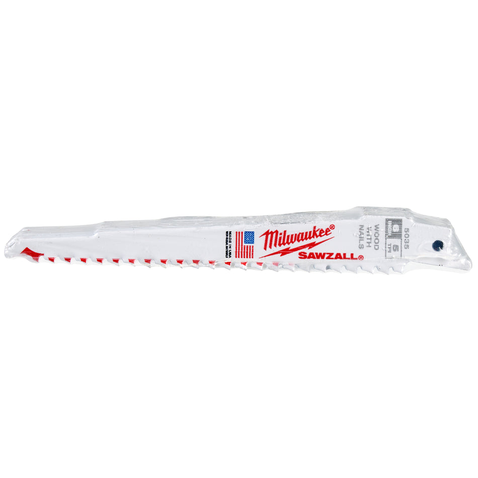 Milwaukee 48-01-2035, 6" 5 TPI Sawzall Blade (25/pkg)