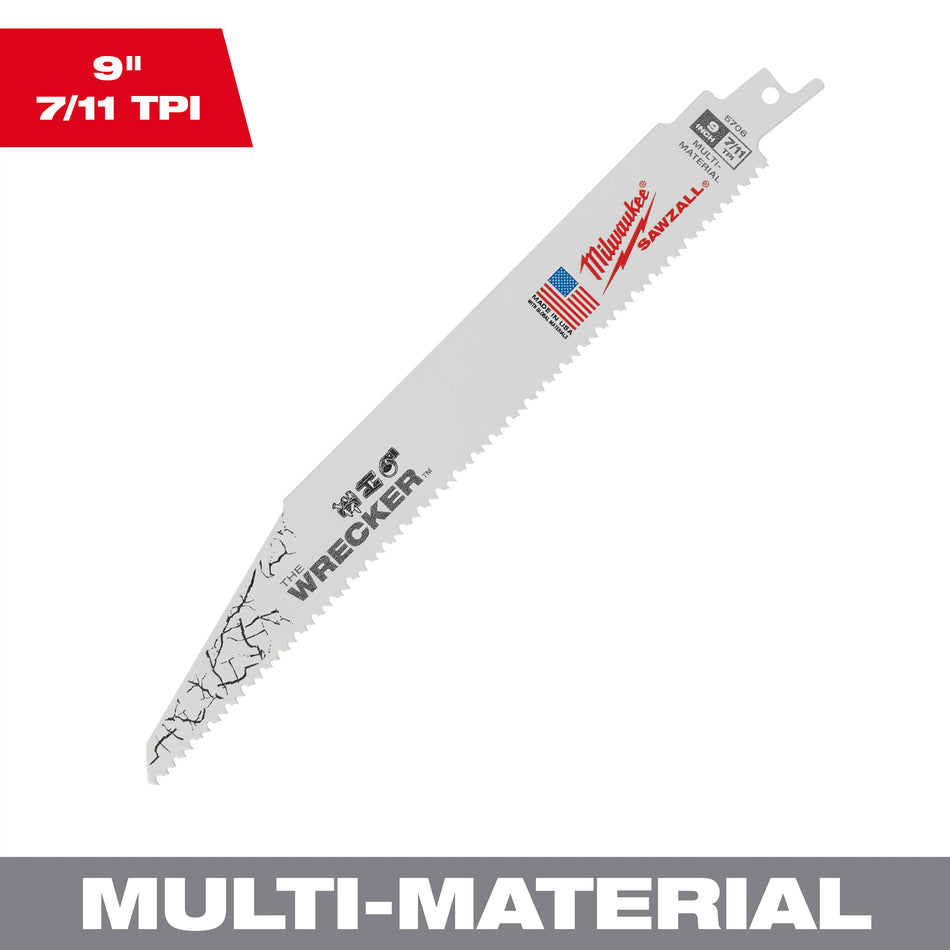 Milwaukee 48-01-2706, 9" 8 TPI The Wrecker SAWZALL Blade (25/pkg)