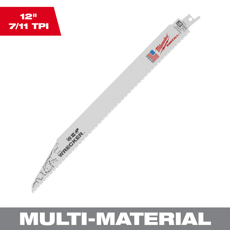 Milwaukee 48-01-2711, 12" 8 TPI The Wrecker SAWZALL Blade (25/pkg)