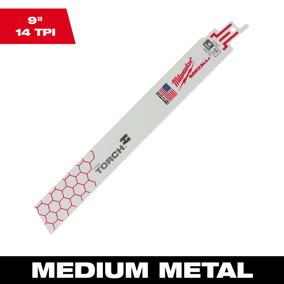 Milwaukee 48-01-2787, 9" 14 TPI The Torch SAWZALL Blades (25/pkg)