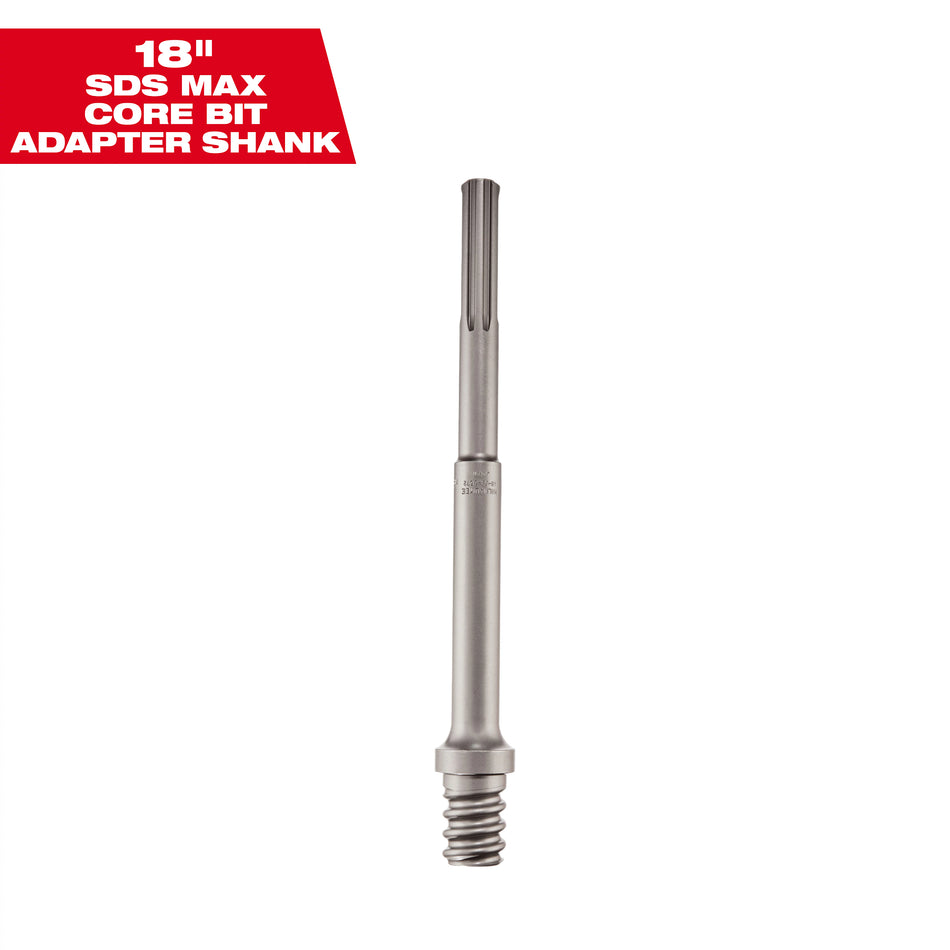 Milwaukee 48-03-3573, SDS Max Thick Wall Core Bit 18" Adapter Shank