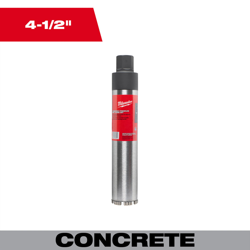 Milwaukee 48-17-3045, 4-1/2" Diamond Premium Wet Core bit