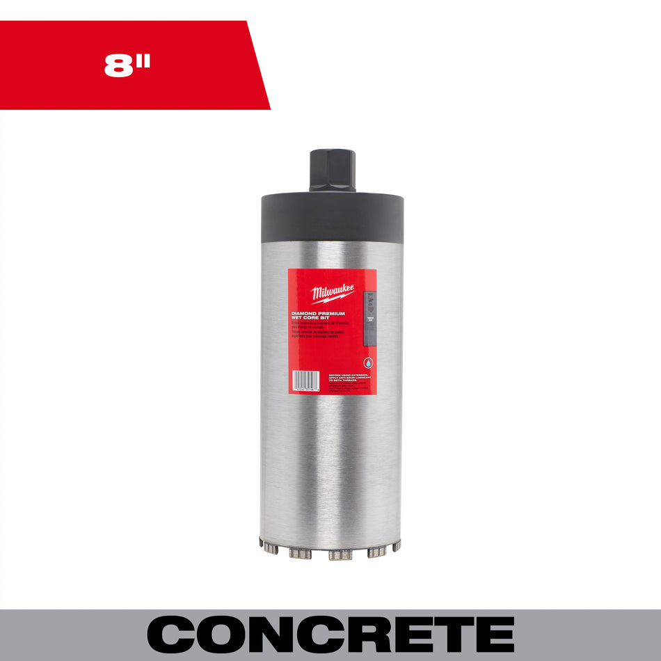 Milwaukee 48-17-3080, 8" Diamond Premium Wet Core bit
