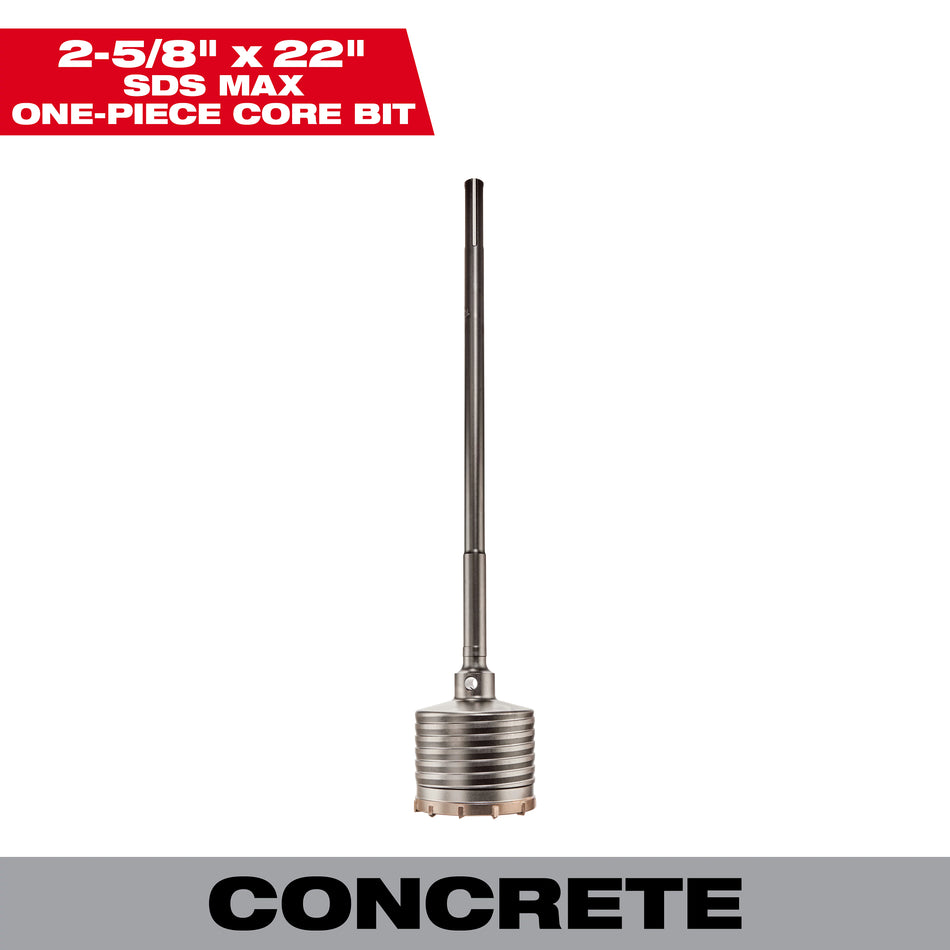 Milwaukee 48-20-5414, SDS MAX One-Piece Core Bits 2-5/8" X 22"