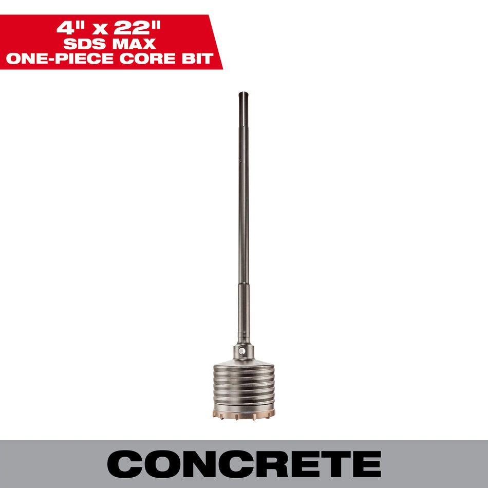 Milwaukee 48-20-5434, SDS MAX One-Piece Core Bits 4" X 22"