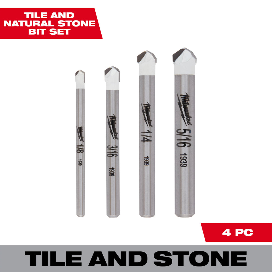 Milwaukee 48-20-8998, 4 pc Tile and Natural Stone Bit
