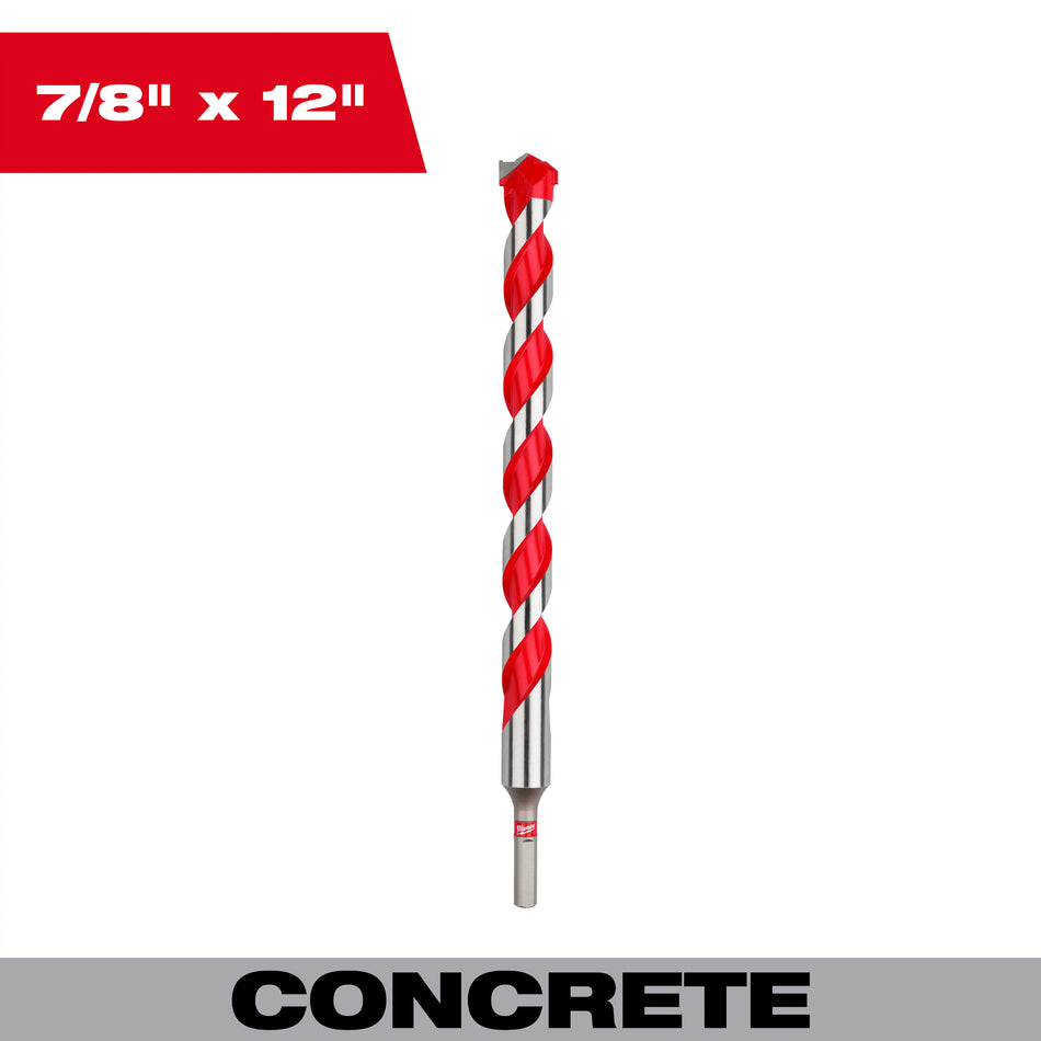 Milwaukee 48-20-9048, 7/8'' x 10'' x 12'' Carbide Hammer Drill Bit