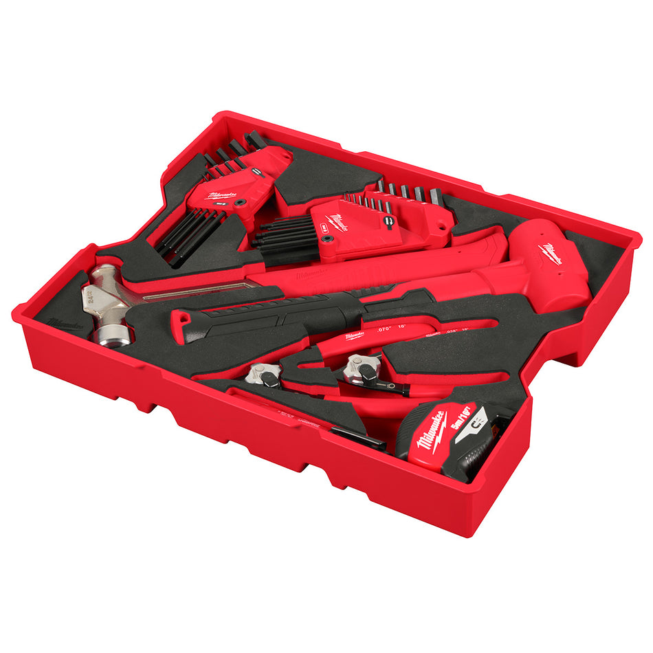 Milwaukee 48-22-0161, 28pc. Hex Key & Hammer Set with Tray for PACKOUT™ Drawers