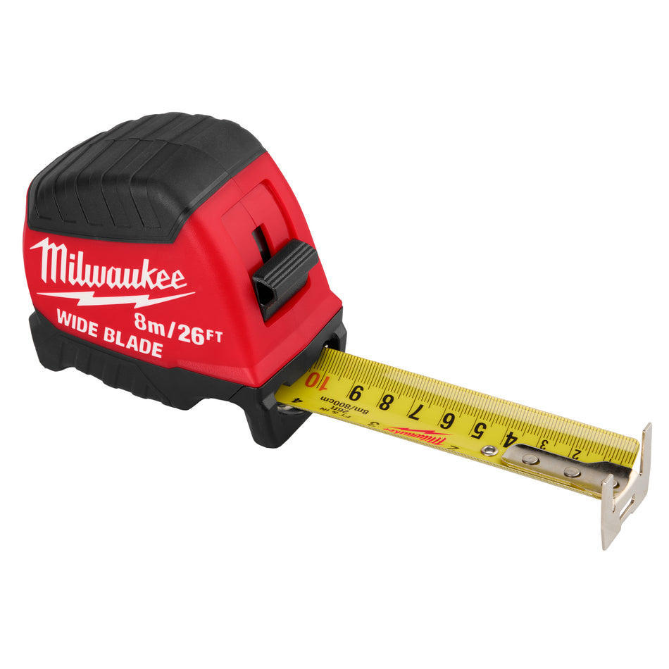 Milwaukee 48-22-1226, 8m/26ft Wide Blade Tape Measure