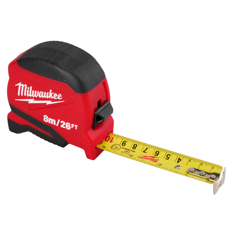 Milwaukee 48-22-1726, 8m/26ft Compact Tape Measure