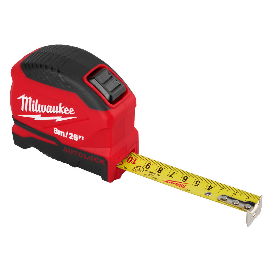Milwaukee 48-22-1826, 8m/26ft Auto-Lock Tape Measure
