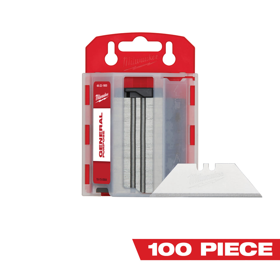 Milwaukee 48-22-1900, General Purpose Utility Blades w/ Dispenser (100/pkg)