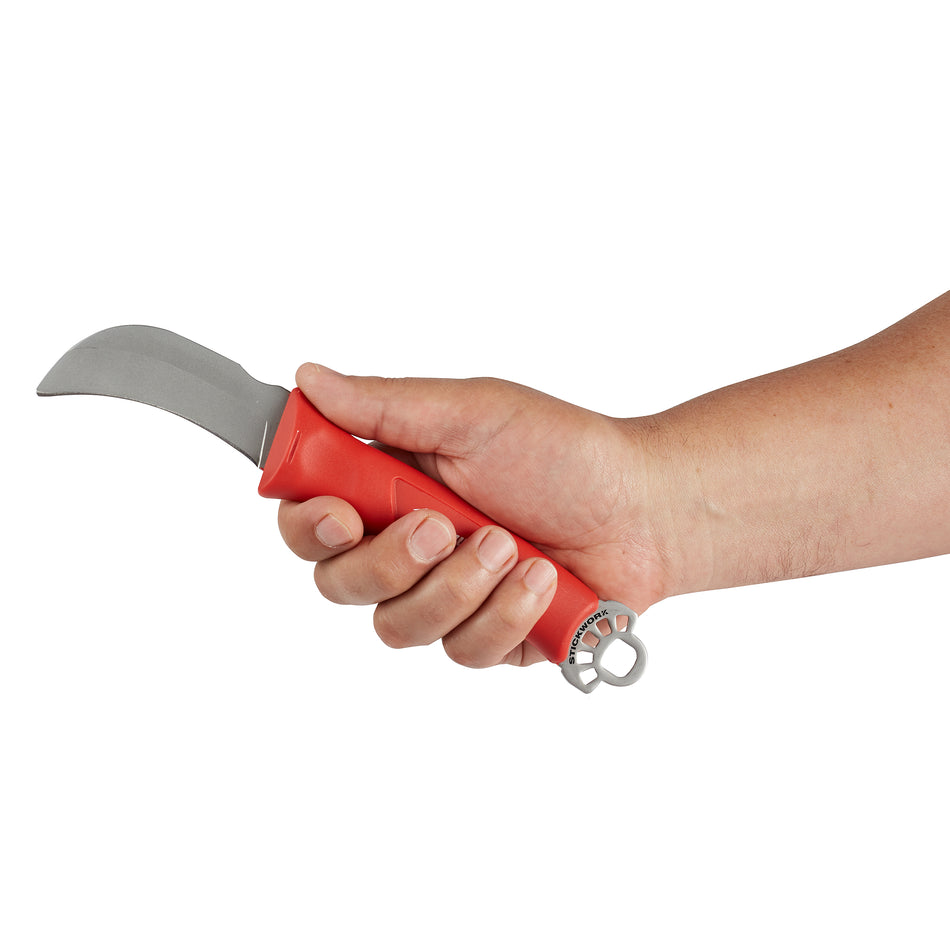 Milwaukee 48-22-1924, Lineman's Hawkbill Knife with STICKWORK 3in1 Ring