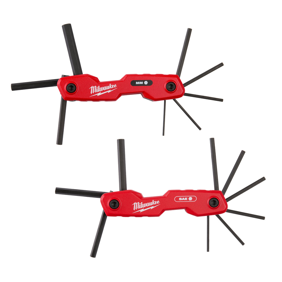Milwaukee 48-22-2182, 8-Key Folding Hex Key Set - Metric