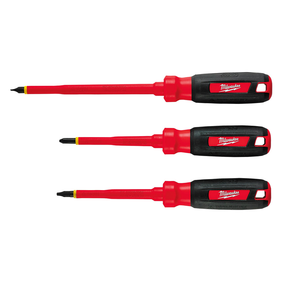 Milwaukee 48-22-2202, 3 pc 1000V Insulated Screwdriver Set