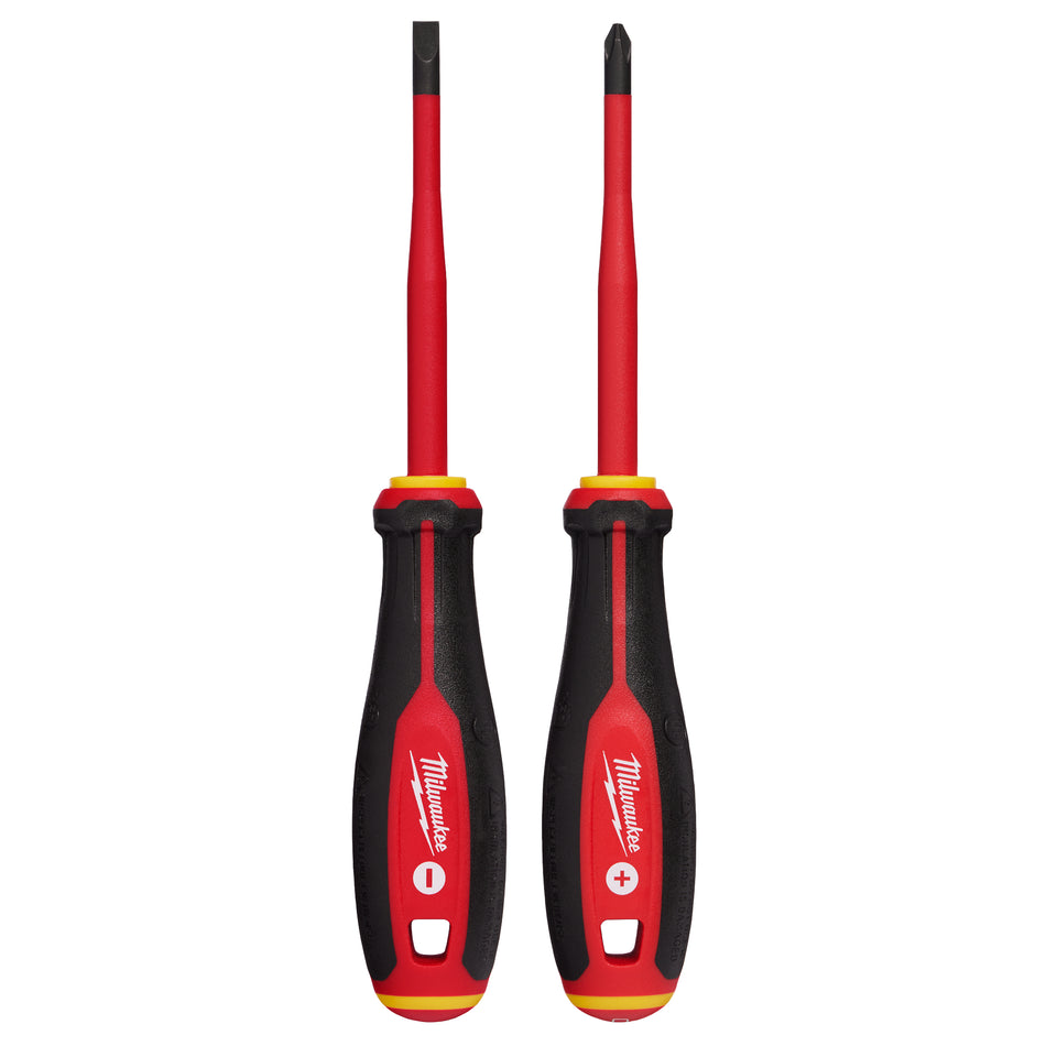 Milwaukee 48-22-2207, 2pc 1000V Insulated Slim Tip Screwdriver Set