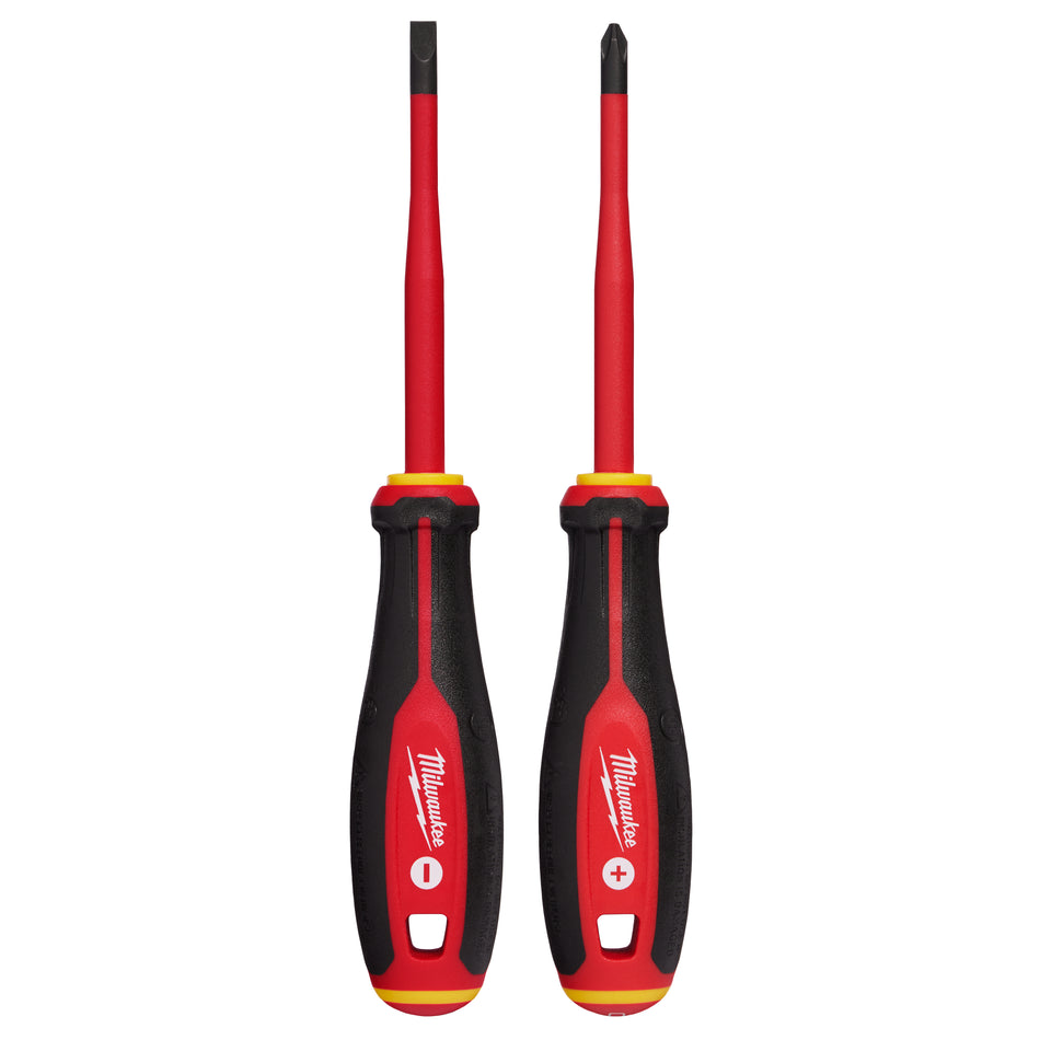 Milwaukee 48-22-2207, 2pc 1000V Insulated Slim Tip Screwdriver Set