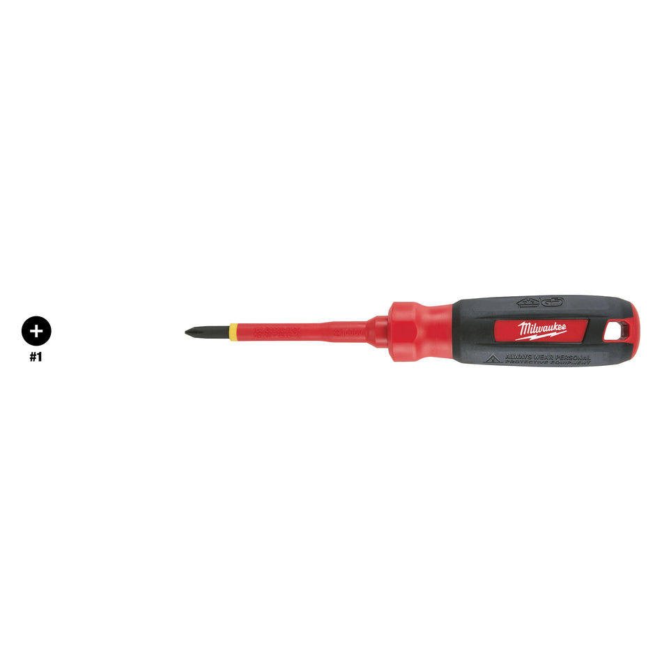 Milwaukee 48-22-2211, #1 Phillips - 3" 1000V Insulated Screwdriver