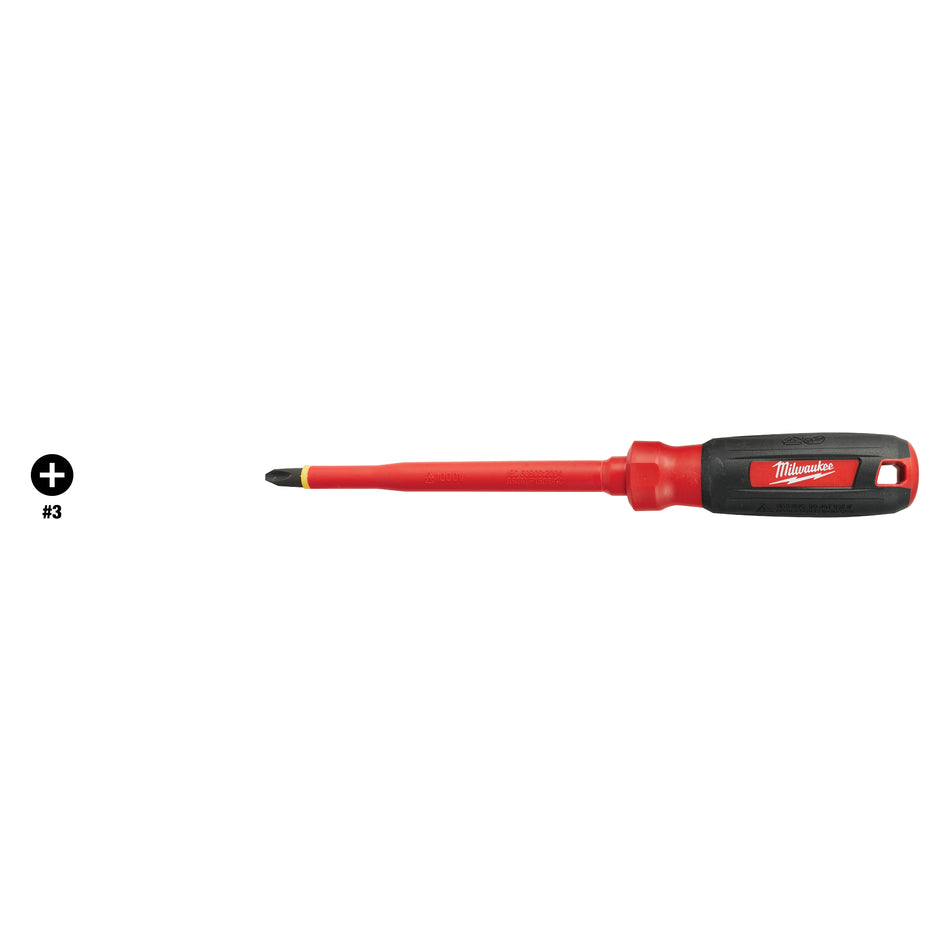 Milwaukee 48-22-2213, #3 Phillips - 6" 1000V Insulated Screwdriver