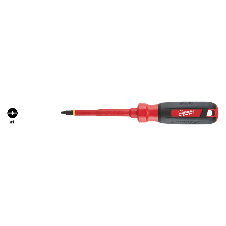Milwaukee 48-22-2241, #1 ECX - 4" 1000V Insulated Screwdriver