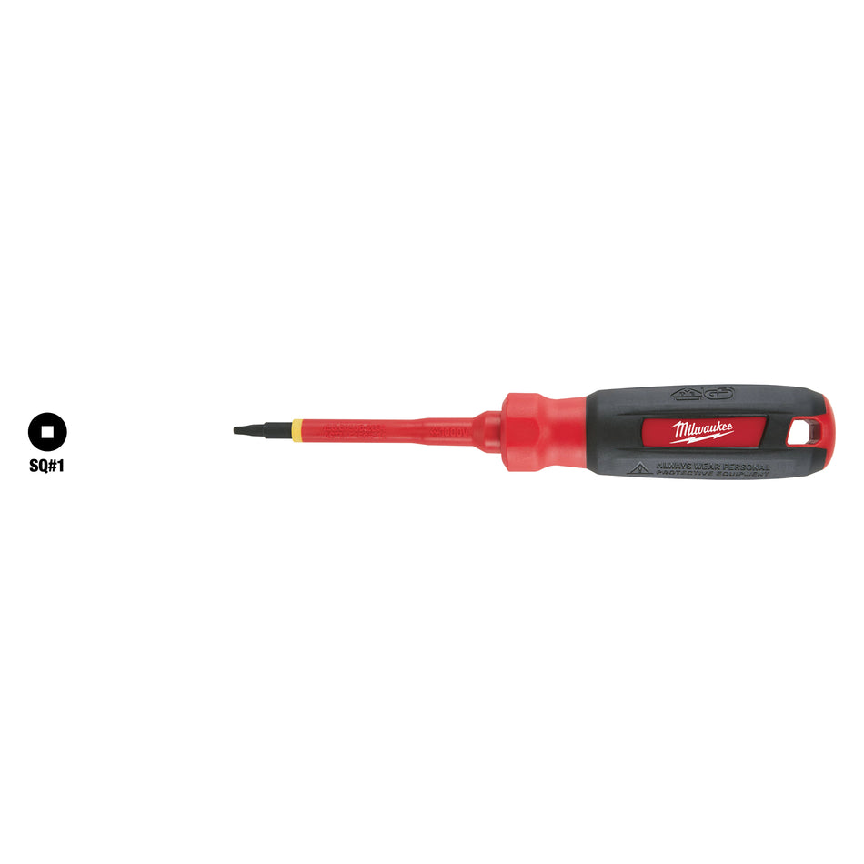 Milwaukee 48-22-2251, #1 Square - 3" 1000V Insulated Screwdriver