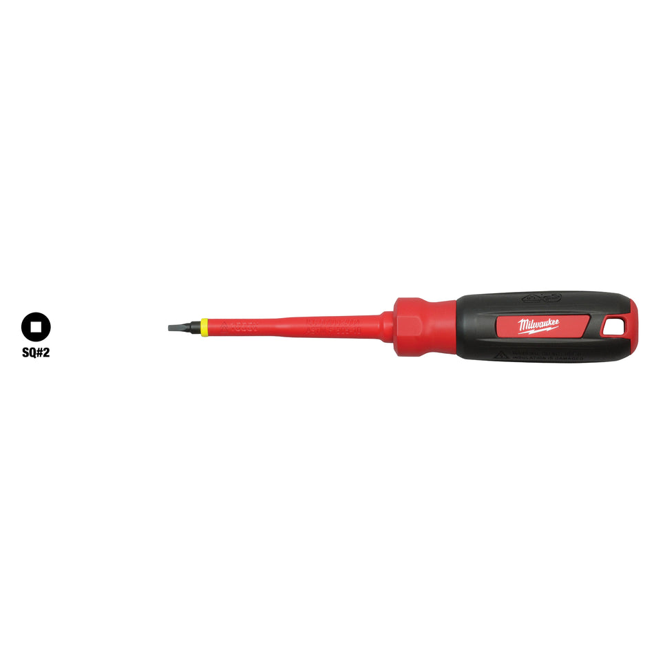 Milwaukee 48-22-2252, #2 Square - 4" 1000V Insulated Screwdriver