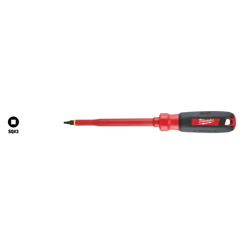 Milwaukee 48-22-2253, #3 Square - 6" 1000V Insulated Screwdriver