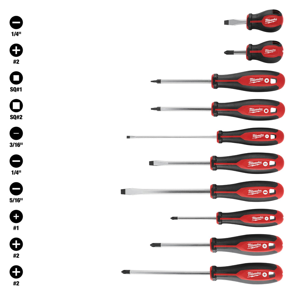 Milwaukee 48-22-2710, 10pc Screwdriver Kit