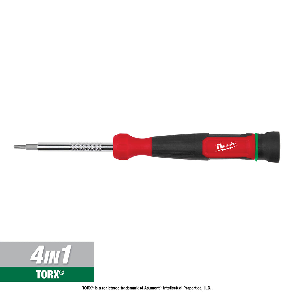 Milwaukee 48-22-2931, 4-in-1 TORX® Security Precision Multi-Bit Screwdriver