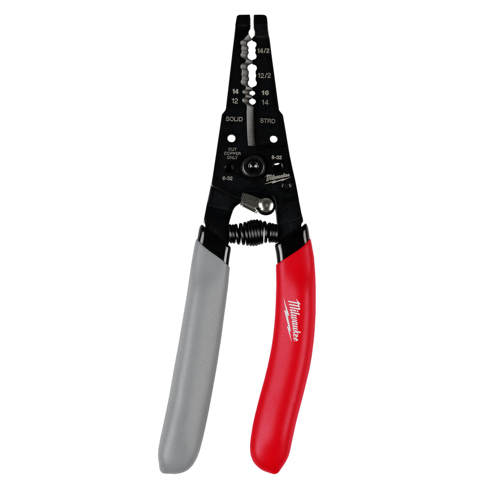 Milwaukee 48-22-3081, 12/2 & 14/2 NM Dipped Grip Wire Stripper & Cutter