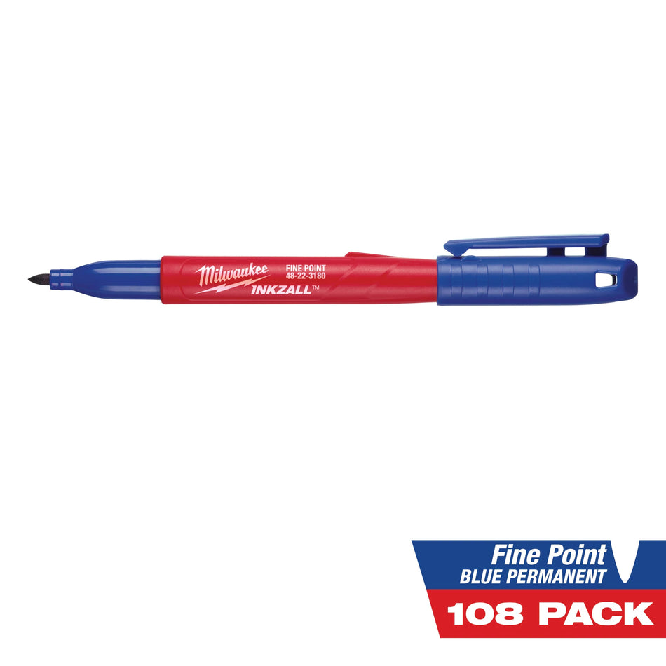 Milwaukee 48-22-3180, INKZALL Blue Fine Point Markers