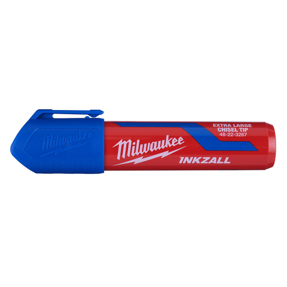 Milwaukee 48-22-3267, INKZALL Extra Large Chisel Tip Blue Marker
