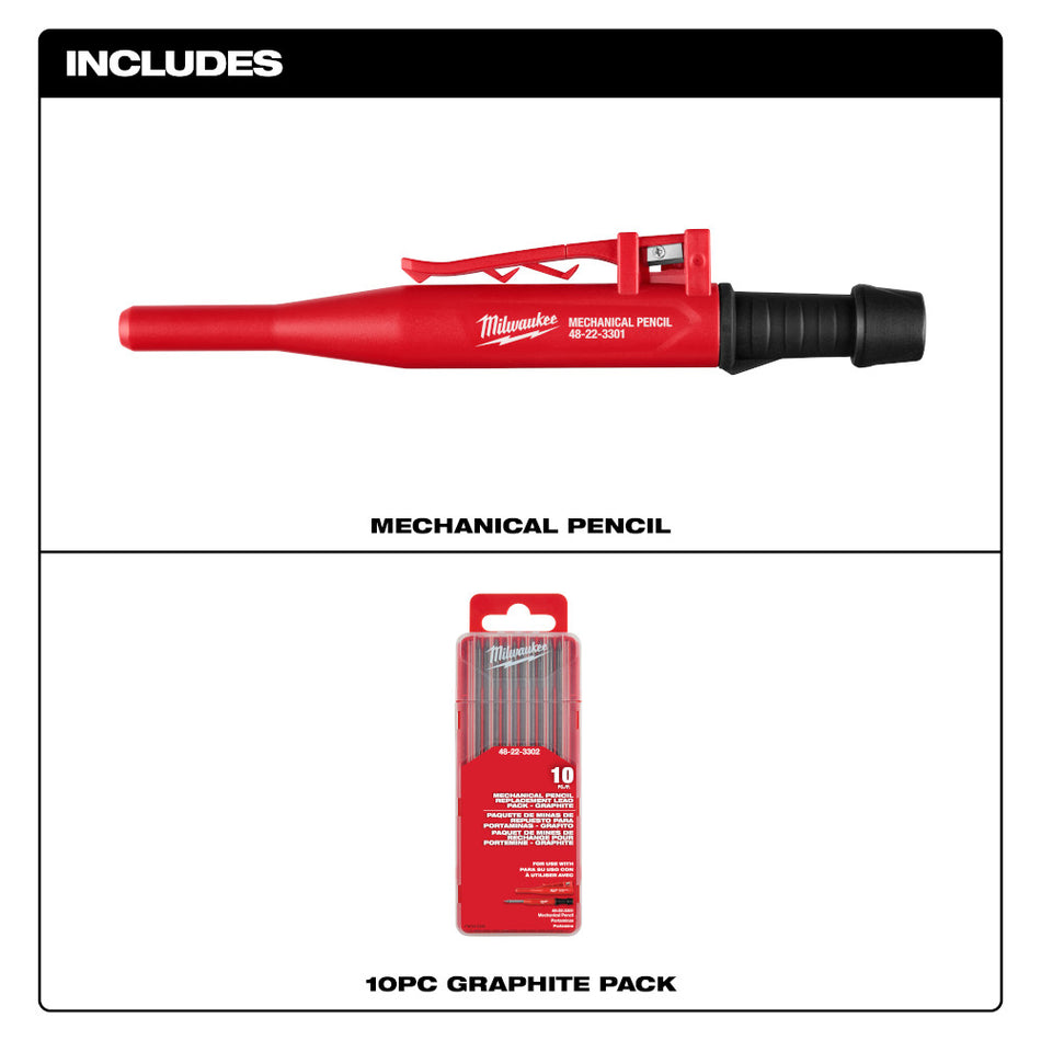 Milwaukee 48-22-3301, Mechanical Pencil with Lead Pack