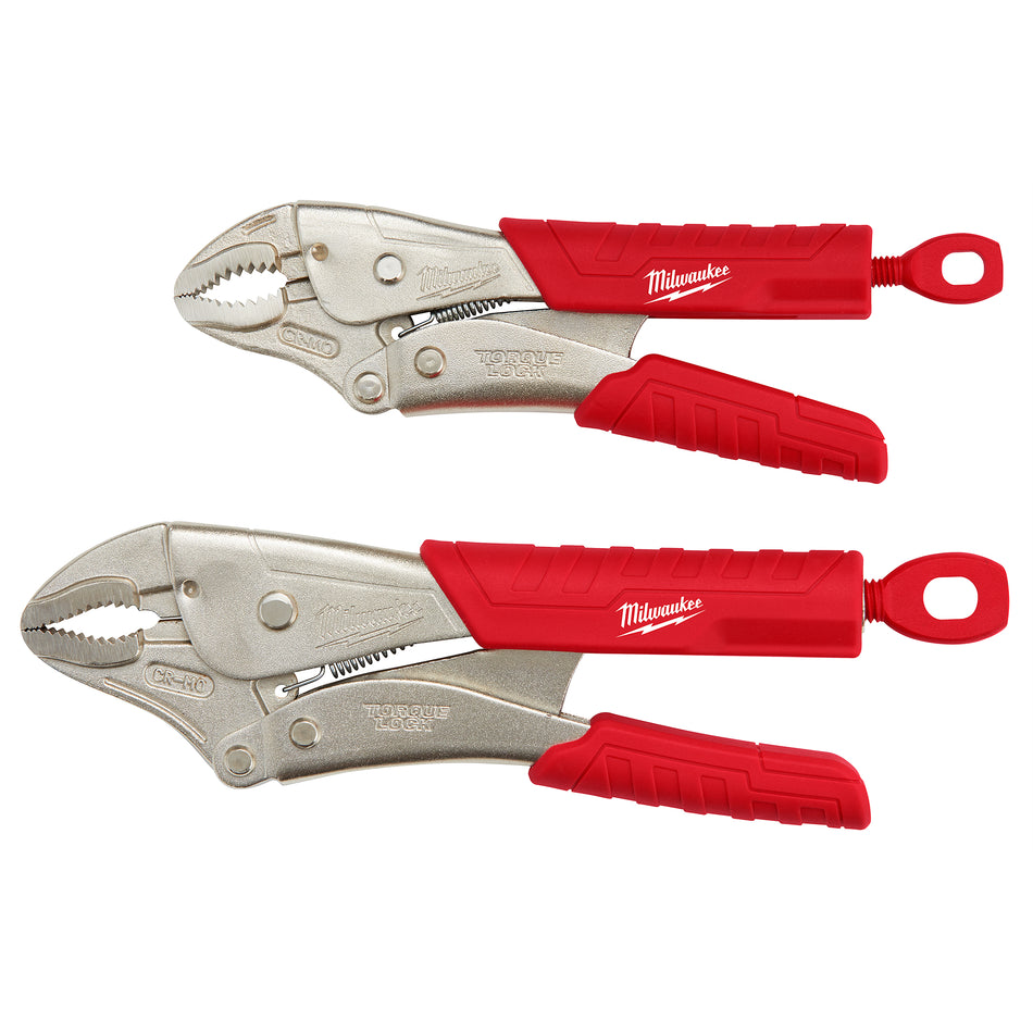 Milwaukee 48-22-3402, 2 Pc. 7" & 10" TORQUE LOCK™ CURVED JAW LOCKING PLIERS SET WITH GRIP