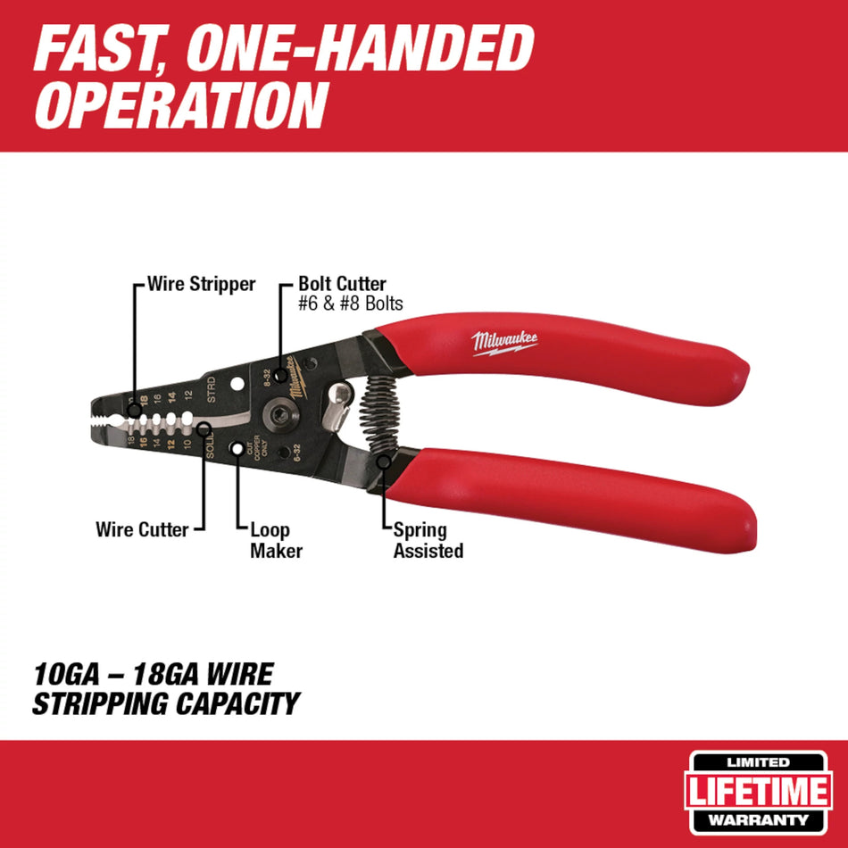 Milwaukee 48-22-6109, Wire Stripper/Cutter for Solid & Stranded Wire