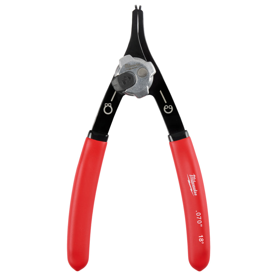 Milwaukee 48-22-6536, 0..070" Convertible Snap Ring Pliers - 18°