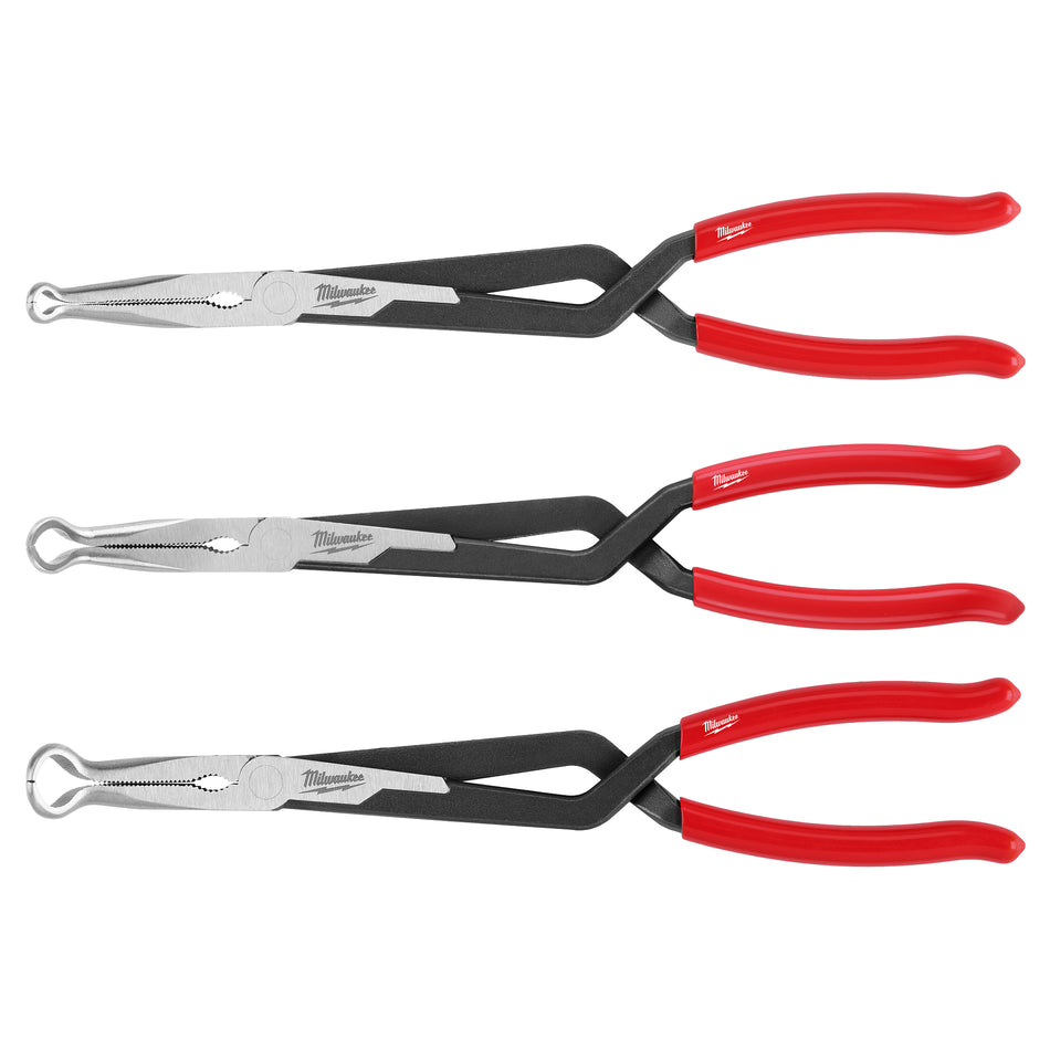 Milwaukee 48-22-6563, 3PC Long Reach Hose Grip Pliers Set