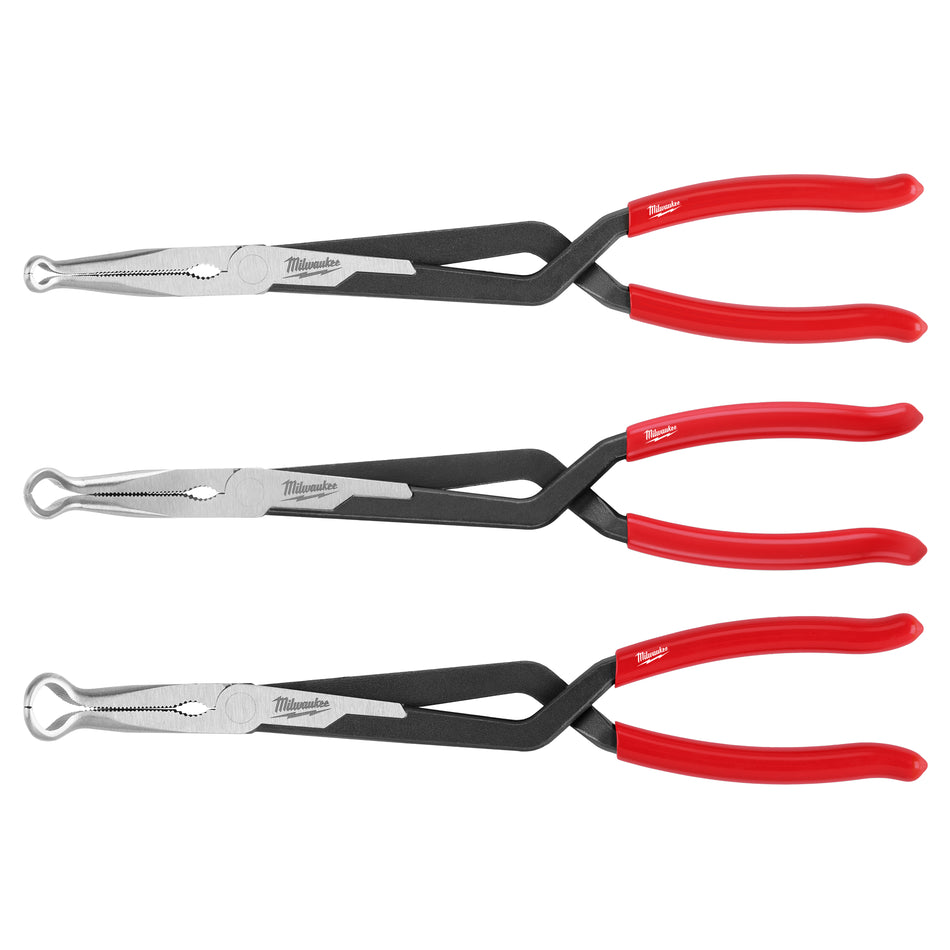 Milwaukee 48-22-6563, 3PC Long Reach Hose Grip Pliers Set