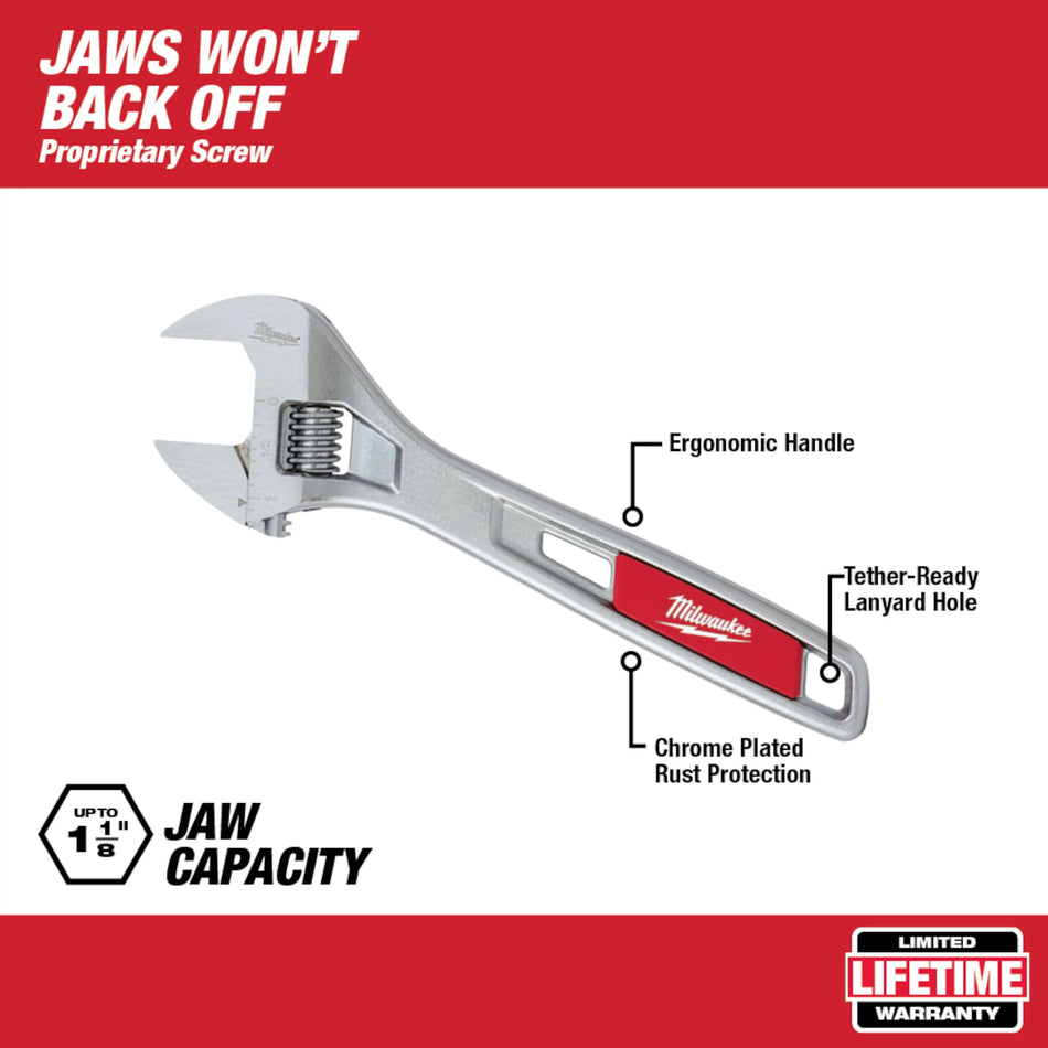 Milwaukee 48-22-7408, 8" Adjustable Wrench