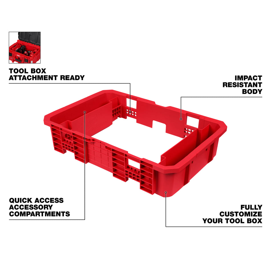 Milwaukee 48-22-8029, Tool Box Attachment Ready Tray for PACKOUT™ Tool Boxes