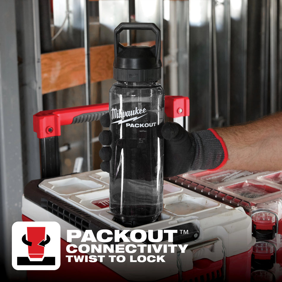Milwaukee 48-22-8372B, PACKOUT™ 34oz Bottle with Chug Lid (Black)