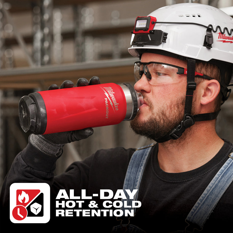 Milwaukee 48-22-8396R, PACKOUT™ 24oz Insulated Bottle with Chug Lid